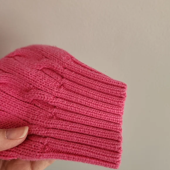 Ralph Lauren Sport Cable-Knit Turtleneck Sweater in Pink W/ Green Logo XL - Picture 5 of 13